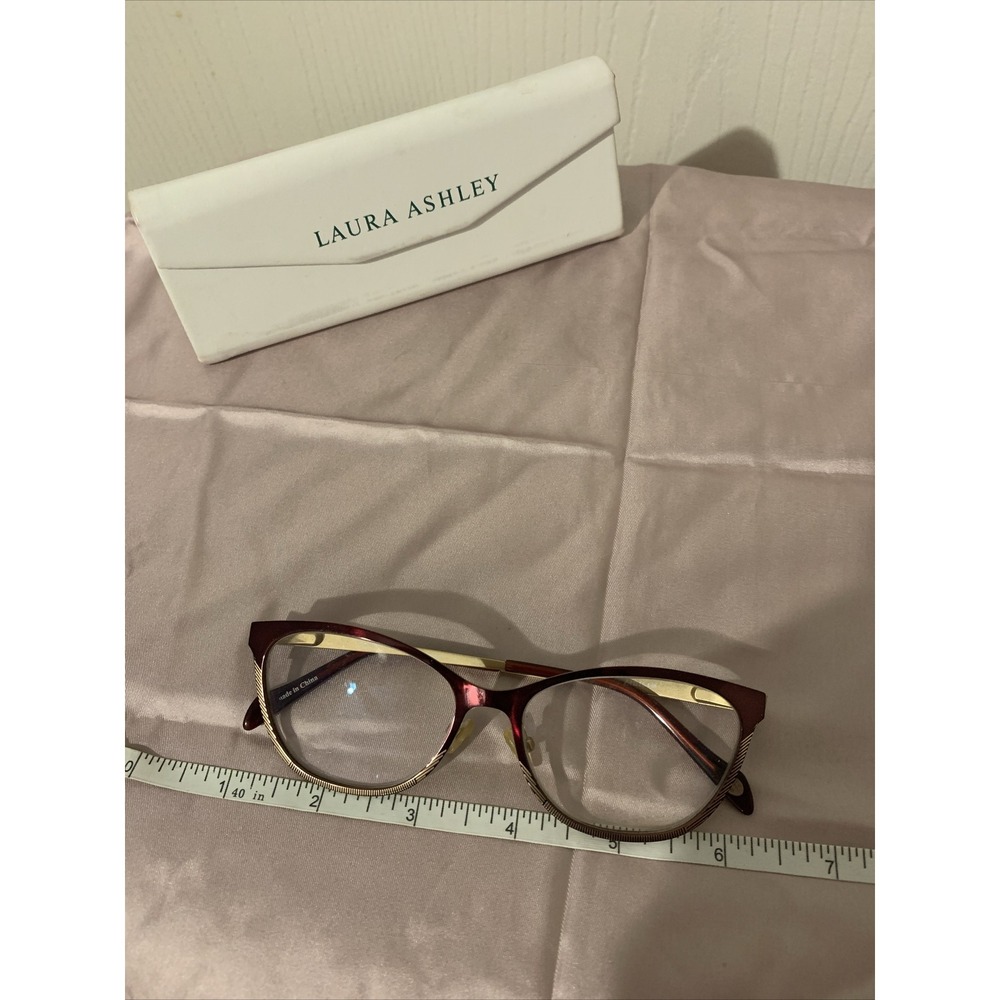 Laura Ashley Abby BURGUNDY 54-16-140 Metal Full Rim Eyeglasses Frame 6872